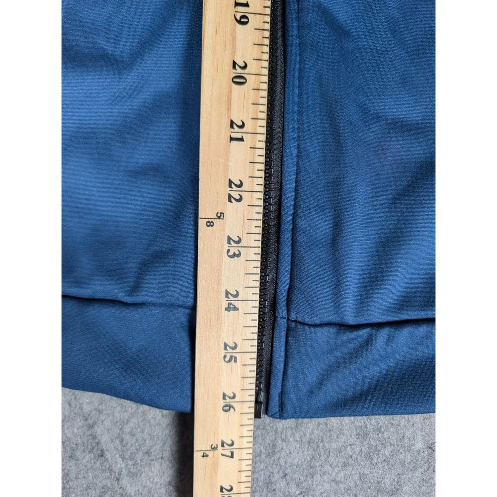 The North Face Mens Full Zip Colorblock Track Jacket Blue Black Mock Neck